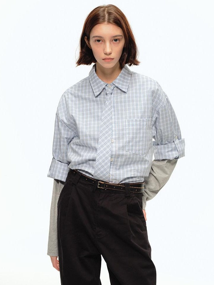 Country Moment Breathable Cotton Blue Green Plaid Button Long Sleeve Unisex Shirts