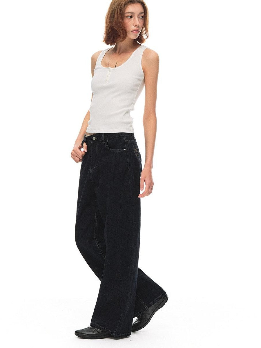 Country Moment Moisture Wicking High Stretch Slim Ribbed U Neck Daily Cotton Viscose Tank Tops
