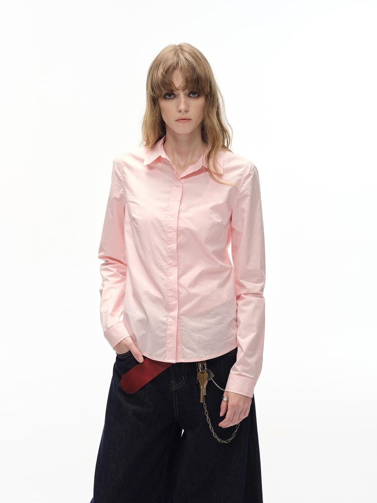 Country Moment Breathable Modal Cotton Slim Fit Casual Button Front Lapel Womens Shirts