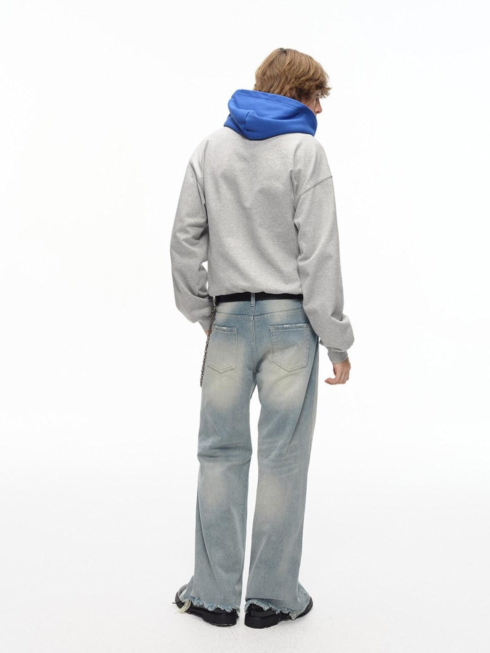 Country Moment Warm Thick Oversized Colorblock Cotton Blend Unisex Casual Letter Print Hoodie