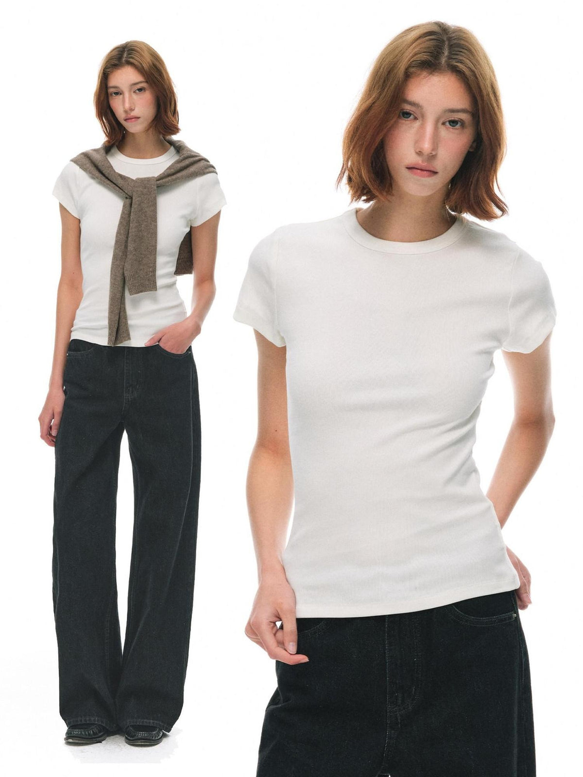 Country Moment Breathable Cotton Slim Fit Crewneck Women Casual Solid Short Sleeve T-Shirts