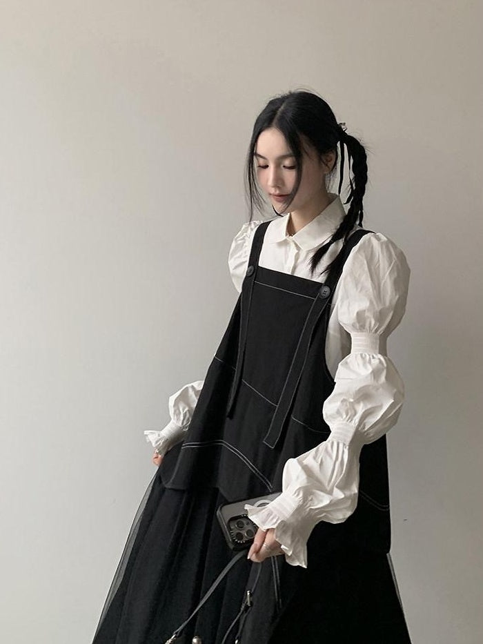 DDGIRL studio Shape Retaining Office Straight Fit Polo Collar Button Long Sleeve Women Blouses