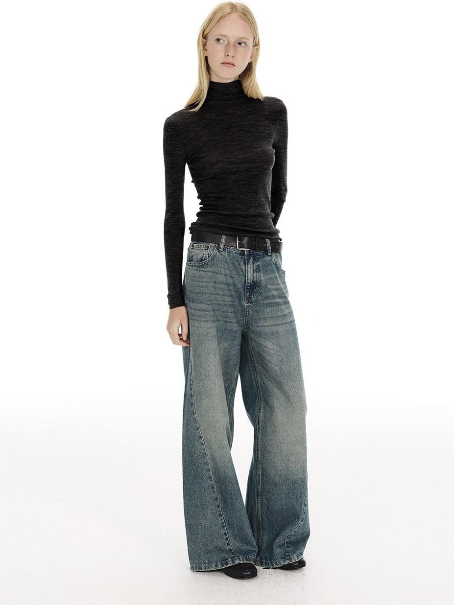 Country Moment Soft 100 Percent Wool Slim Turtleneck Pullover Women Casual Commute Sweaters