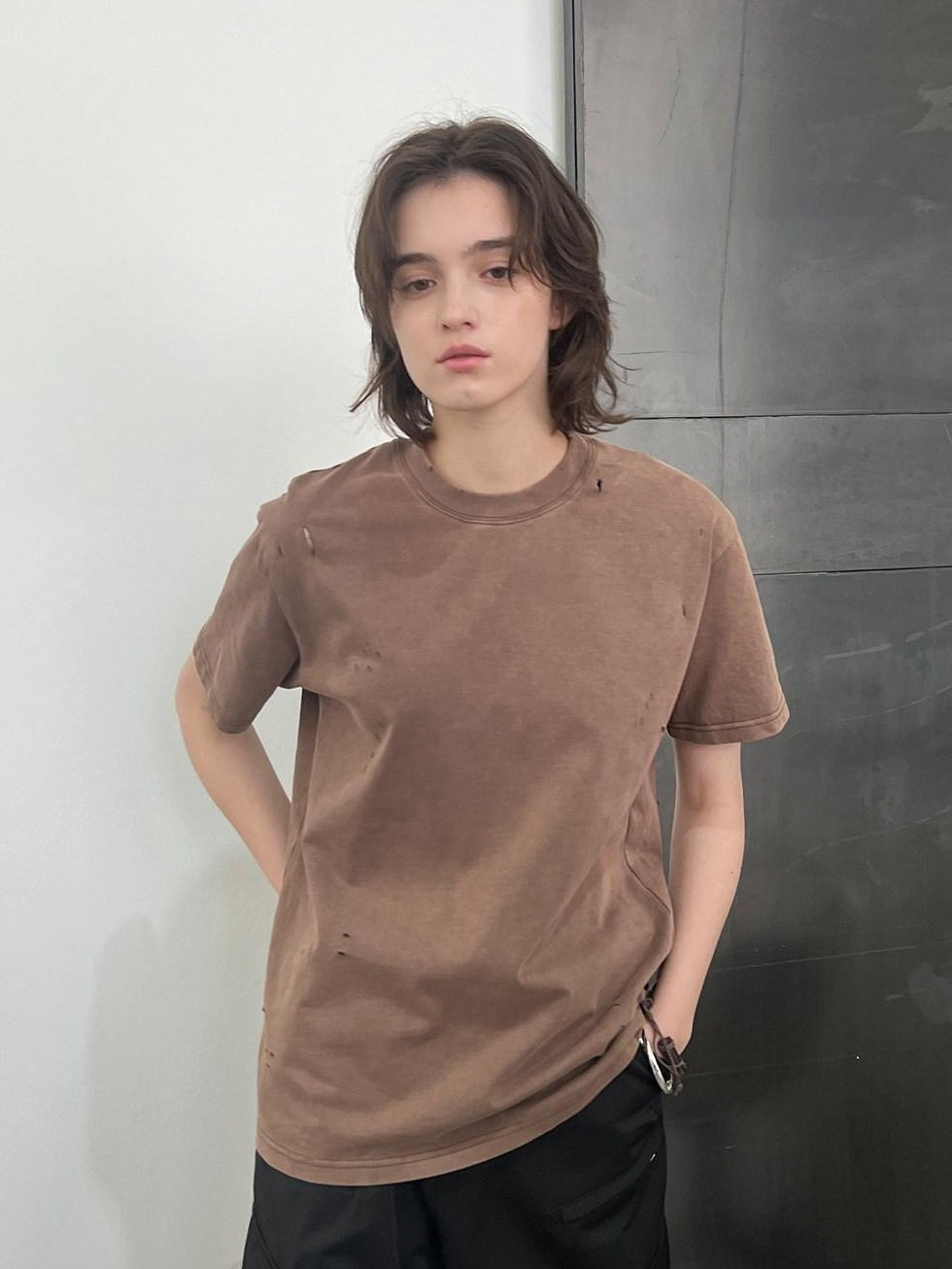 Country Moment Soft 100% Cotton Distressed Loose Fit Crew Neck Short Sleeve T-Shirts