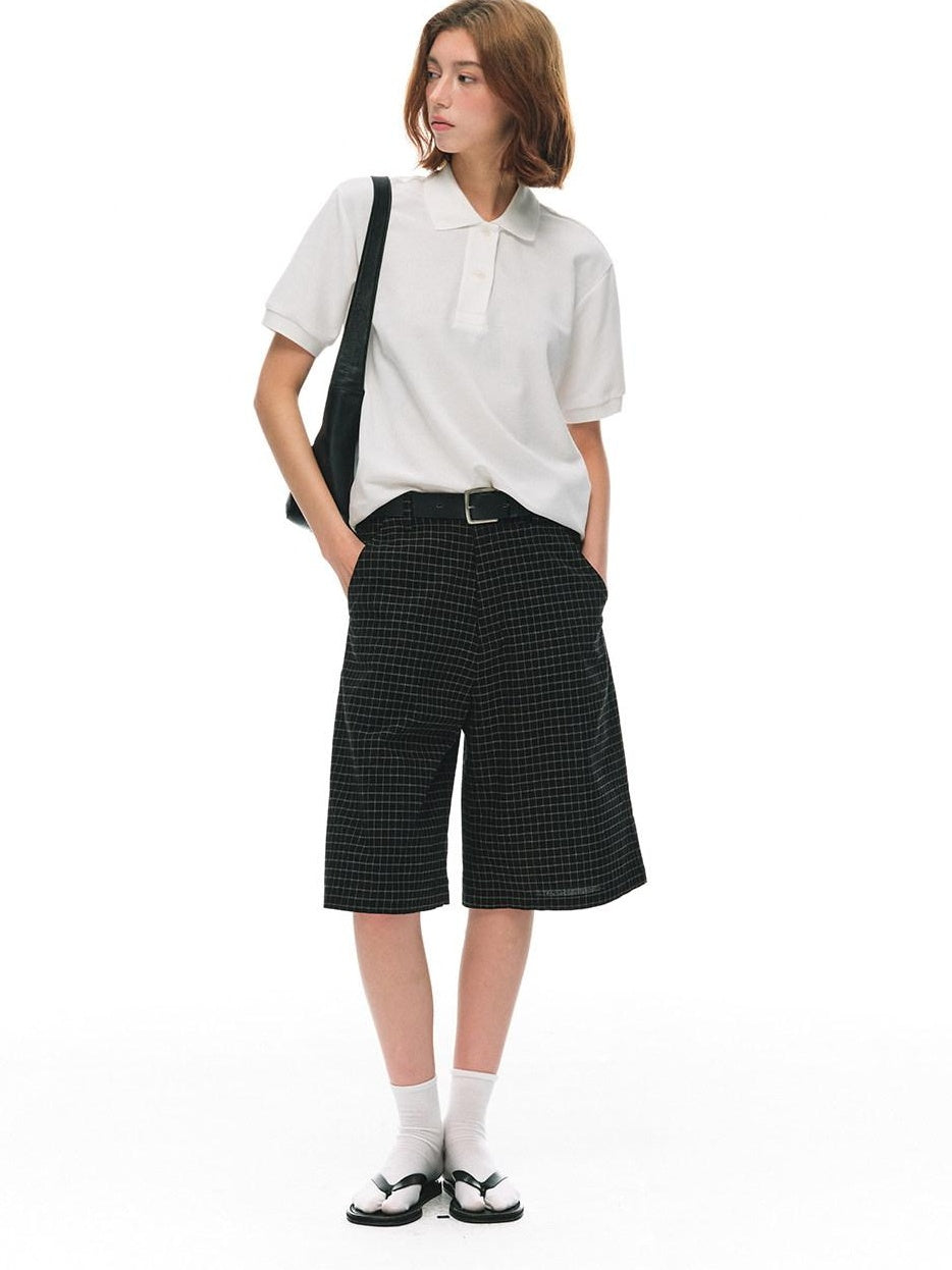 Country Moment Pure Cotton Breathable Loose Fit Polo Collar Women Short Sleeve T-Shirts