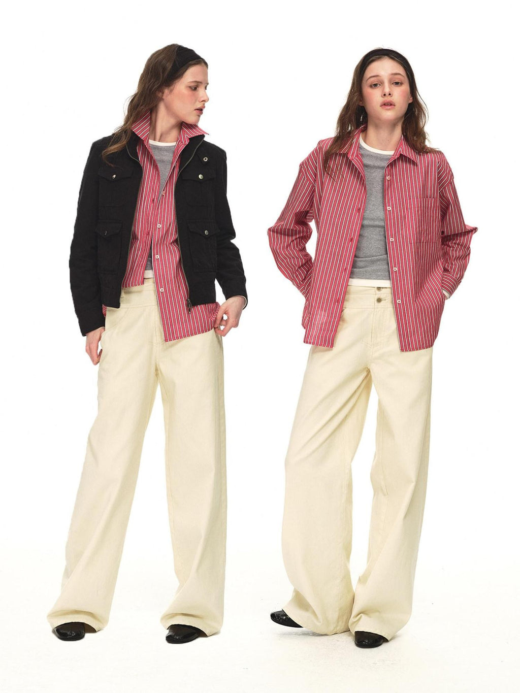 Country Moment Mid Rise Cotton Relaxed Patchwork Button Beige Stretch Straight Leg Jeans
