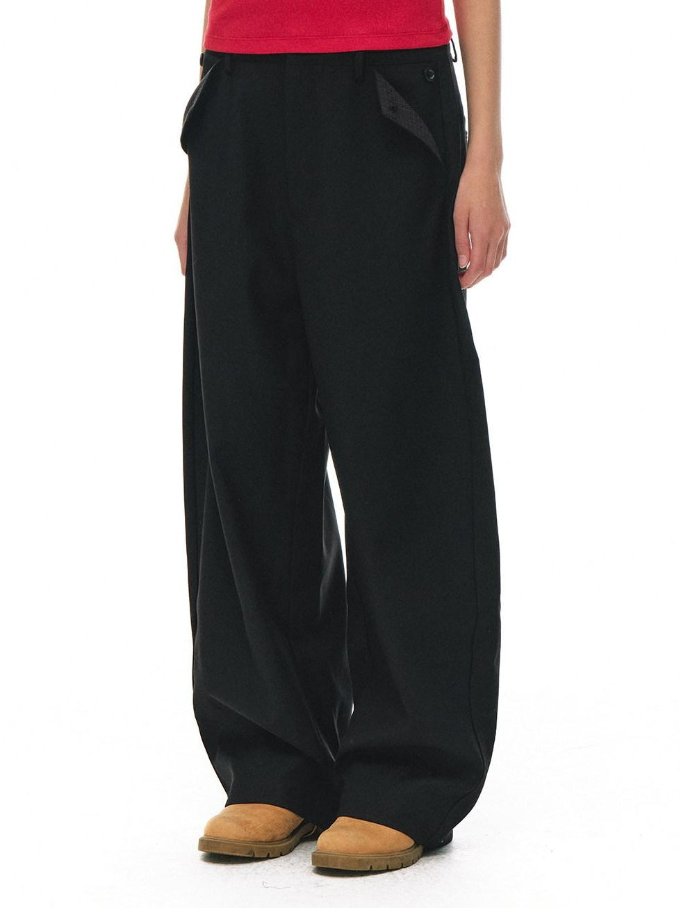 Country Moment Breathable Relaxed Fit Straight Leg Unisex Daily Polyester Viscose Cargo Pants