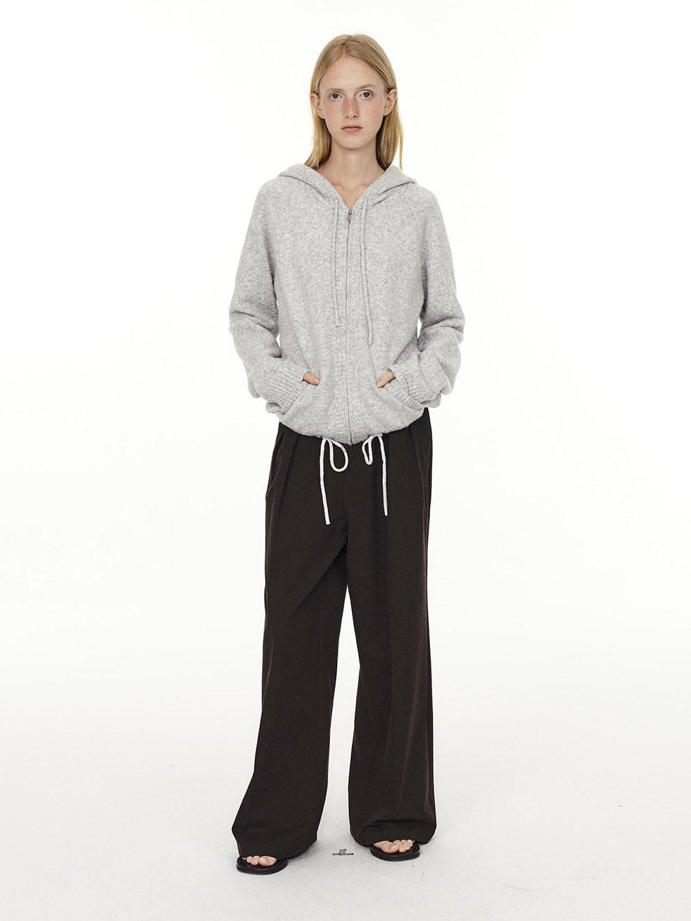 Country Moment Wrinkle Resistant Pleated Mid Rise Relaxed Straight Cut Casual Wide Leg Pants
