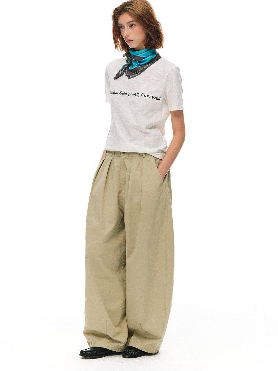 Country Moment Breathable Bamboo Slub Cotton Loose Fit Letter Print Women Short Sleeve T-Shirts