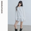 DDGIRL_studio_Soft_Patchwork_Loose_Sweatshirt_Girly_Oversized_Long_Sleeve_White_Mini_Dresses_MISSTT