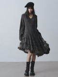 DDGIRL_studio_Warm_100_Percent_Wool_High_Waist_Mesh_Splice_A_Line_Sweater_Midi_Dresses_MISSTT