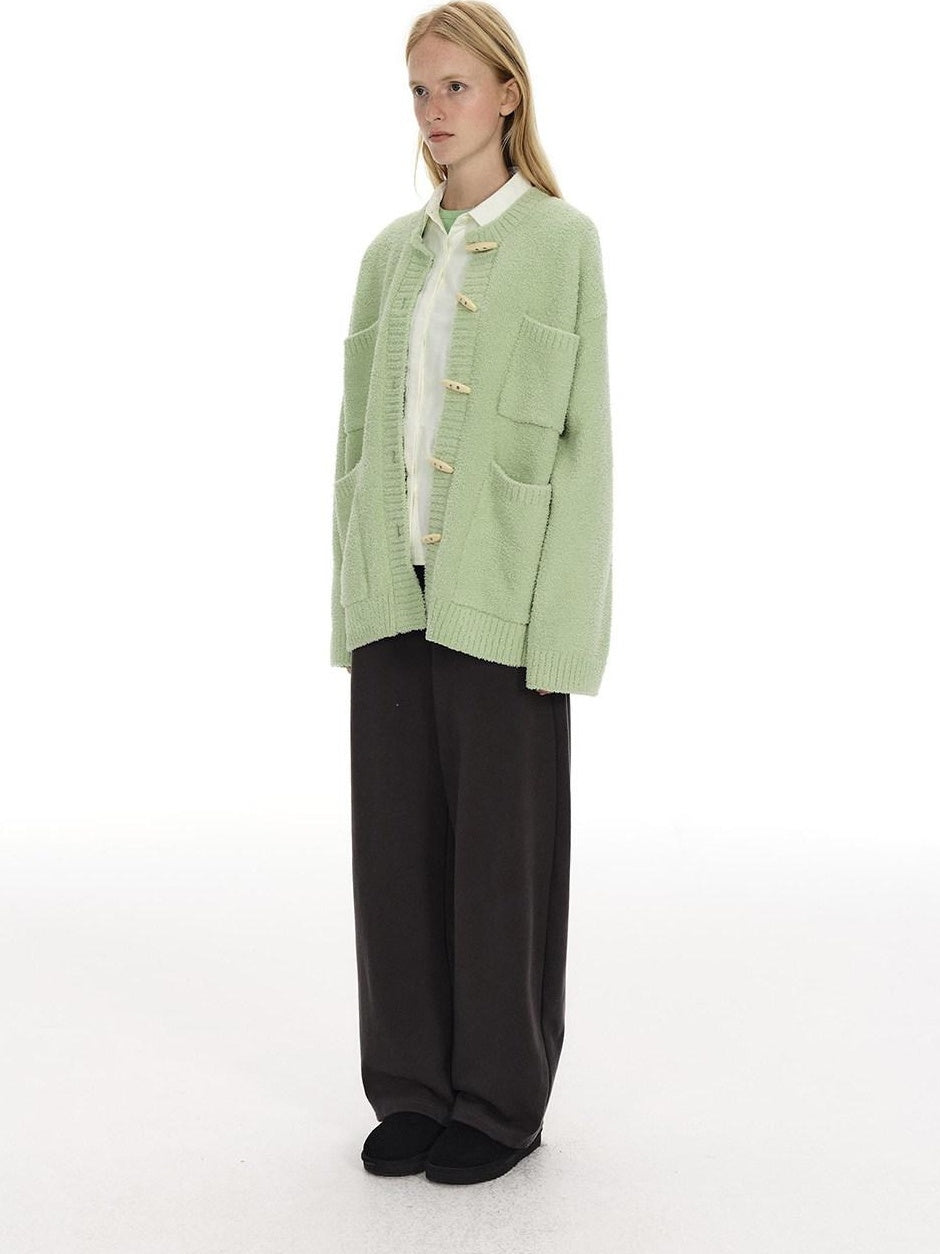 Country Moment Soft Warm Button Vintage Loose Fit Women Commuter Polyester Cardigans