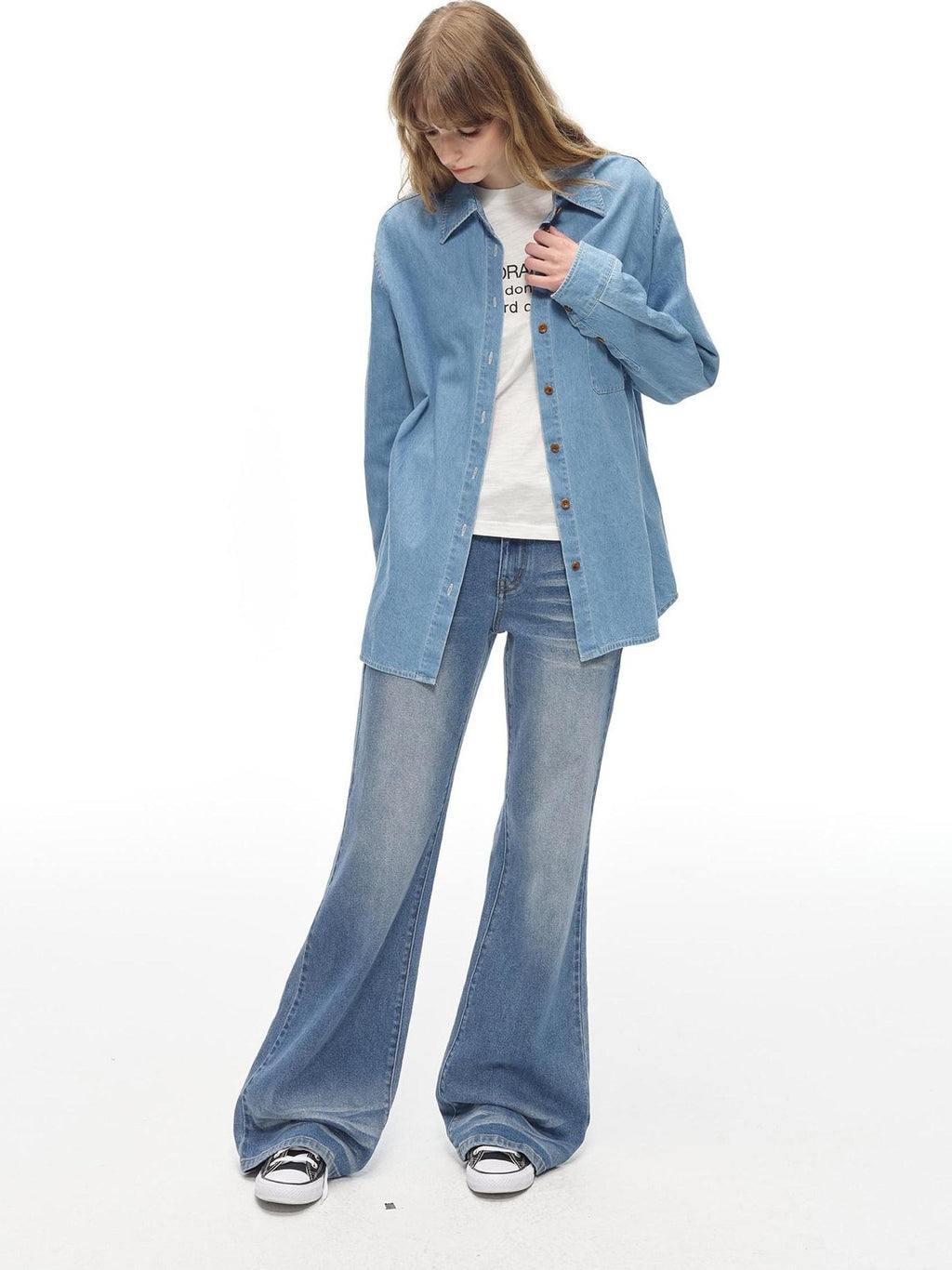 Country Moment Washed Cotton Oversized Vintage Shirt Collar Unisex Breathable Denim Jackets