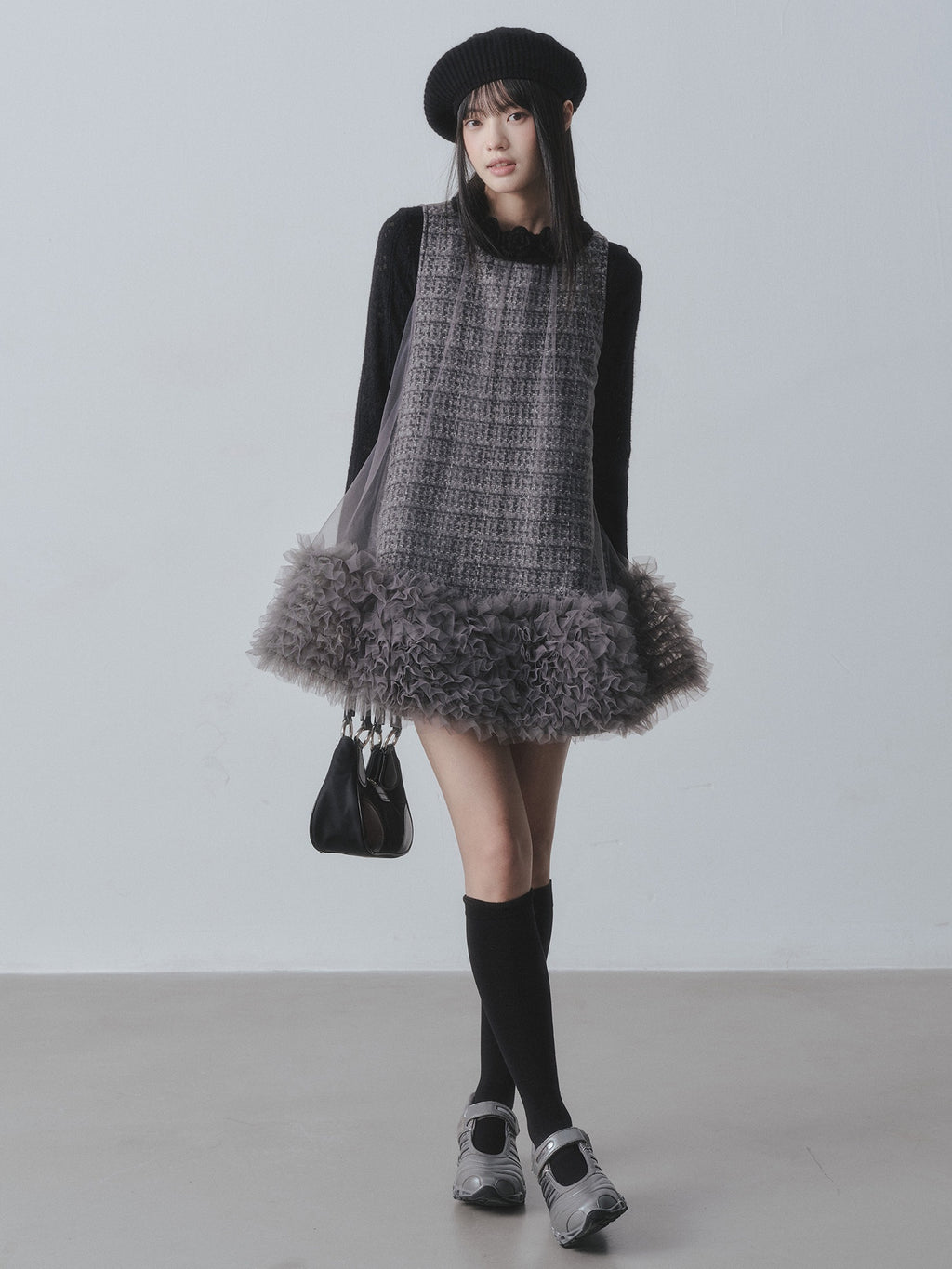 DDGIRL_studio_Warm_Wool_Blend_High_Waist_Double_Layer_Hem_A_Line_Loose_Office_Mini_Dresses_MISSTT