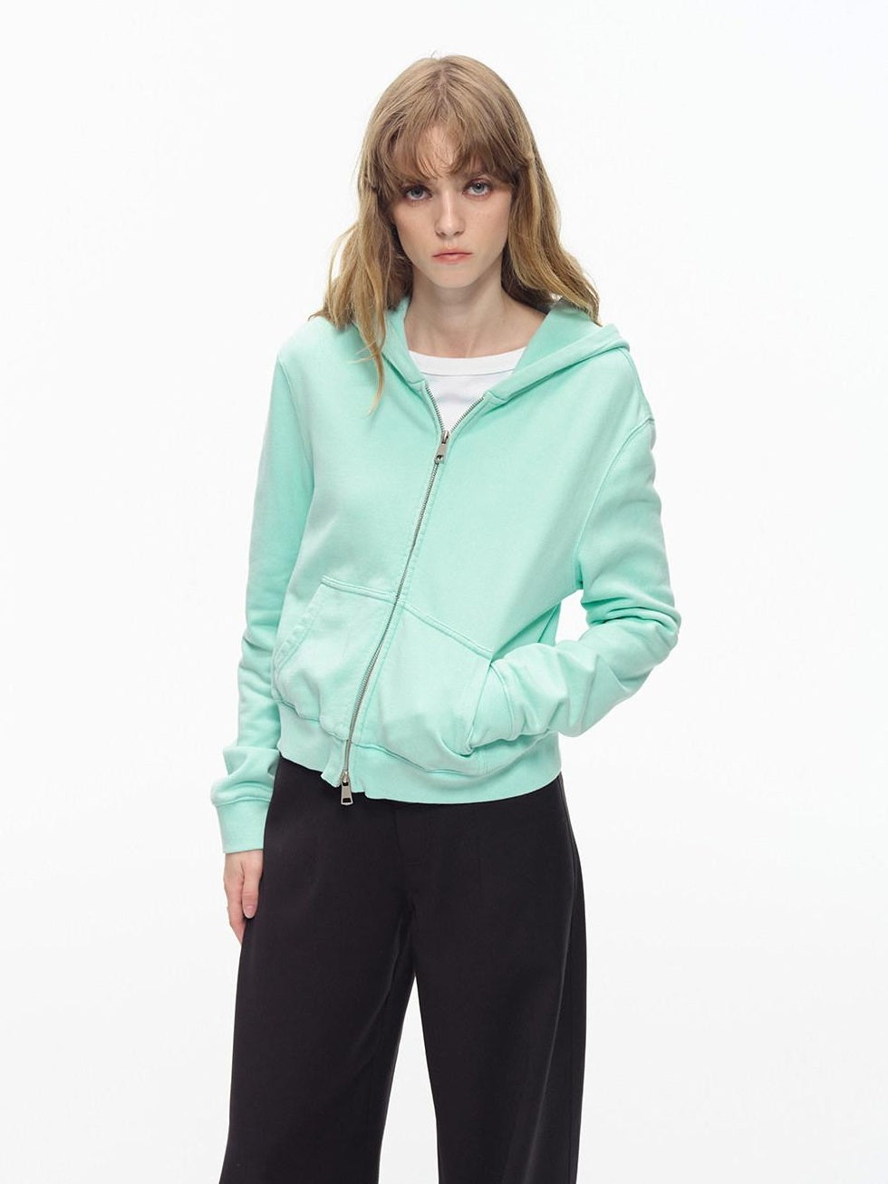 Country Moment Warm 100 Percent Cotton Slim Fit Cleanfit Zip Up Unisex Daily Midweight Hoodie