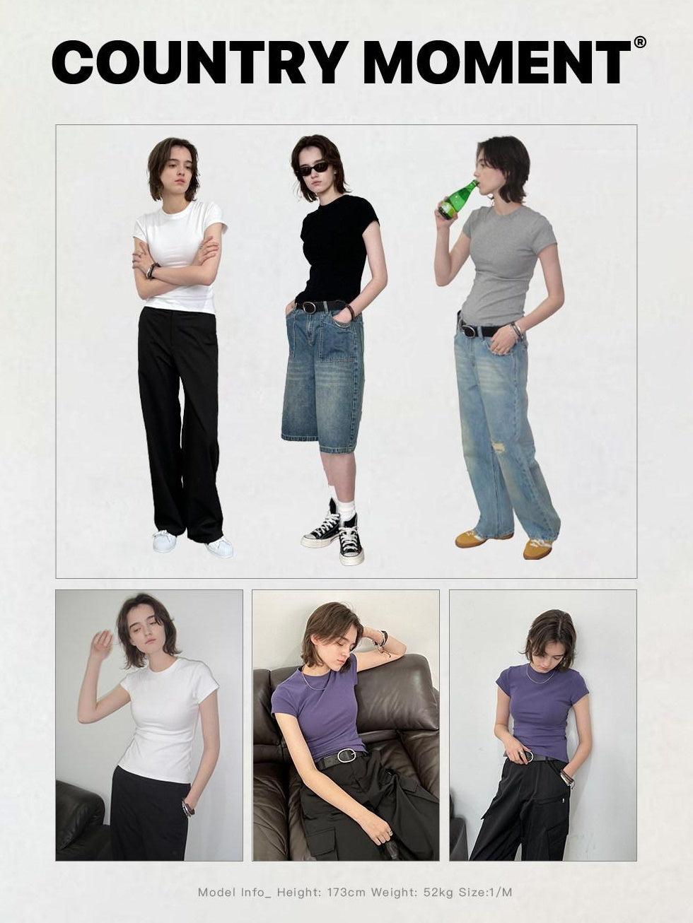 Country Moment Moisture Wicking Cotton Slim Fit Casual Women Short Sleeve T-Shirts