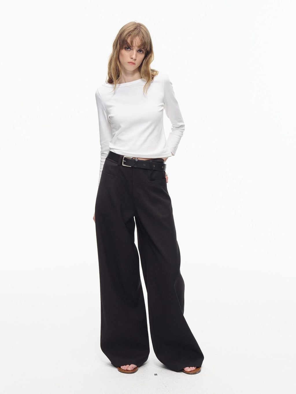Country Moment Soft Breathable Cotton Stretch Slim Fit Boat Neck Women Long Sleeve T-Shirts