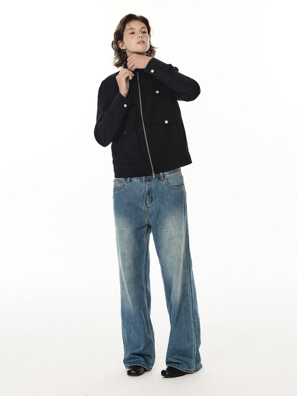 Country Moment Durable Cotton Utility Structured Multi Pocket Unisex Zip Cropped Jackets