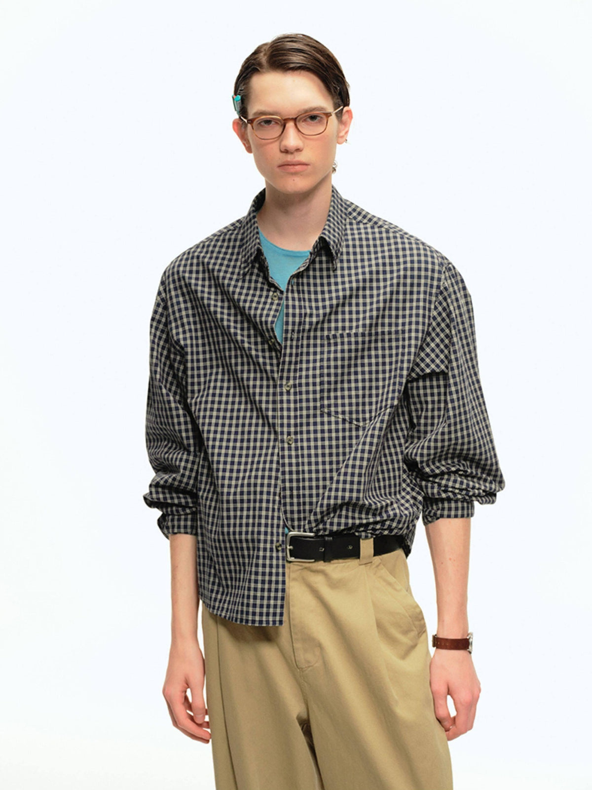 Country Moment Breathable 100% Cotton Loose Fit Long Sleeve Plaid Cropped Unisex Casual Shirts