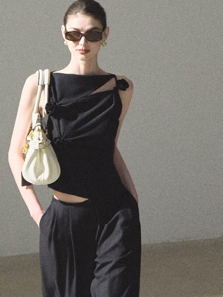 7 OAKMOO Breathable Polyester Wool Blend No Padding Loose Cropped Women Tank Tops