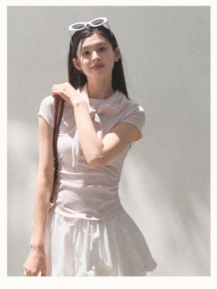 7 OAKMOO Elegant A Line Mid Waist Polyester Women Shell White Cloud Check Mini Skirts
