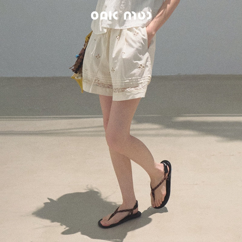 7_OAKMOO_Lightweight_Drawstring_Natural_Waist_Relaxed_Fit_Milk_Tea_Mid-Length_Shorts_MISSTT