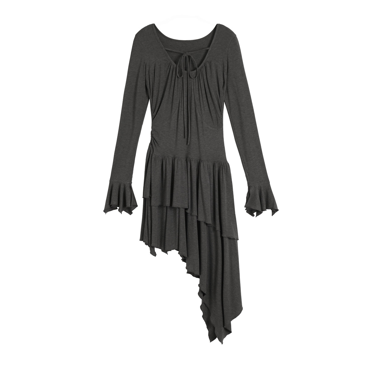 DDGIRL_studio_Soft_Stretch_Lyocell_Asymmetric_Cinched_Waist_U_Neck_Commuter_Midi_Dresses_MISSTT
