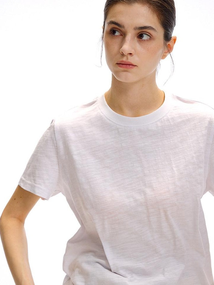 Country Moment Bamboo Cotton Minimal Loose Fit Unisex Solid Crew Neck Short Sleeve T-Shirts