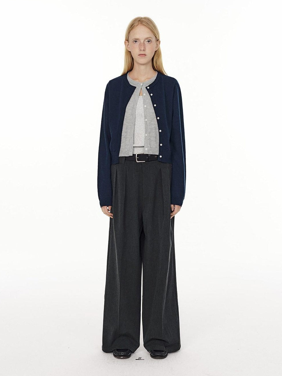 Country Moment Wrinkle Resistant Pleated Mid Rise Relaxed Straight Cut Casual Wide Leg Pants