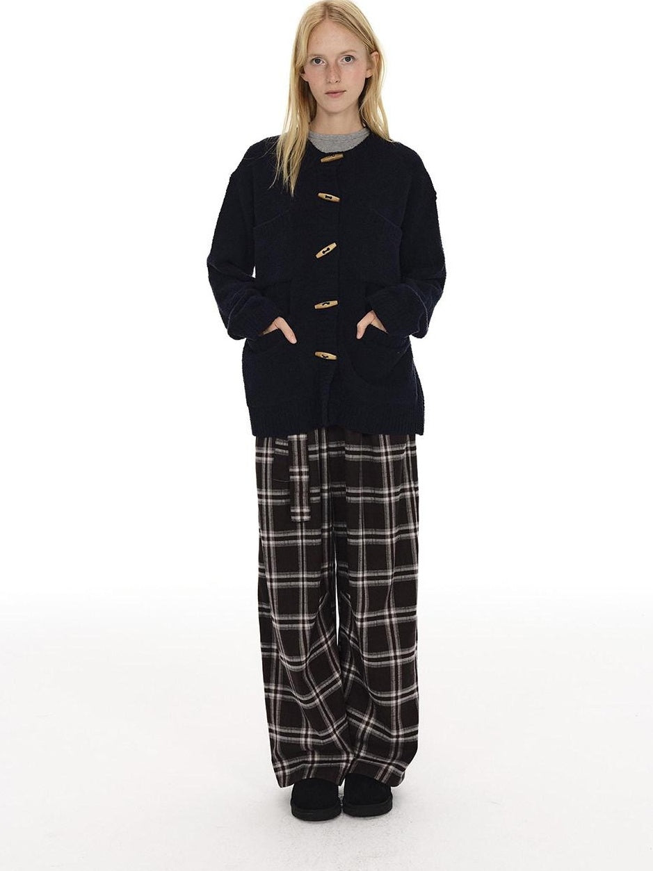 Country Moment Soft Warm Button Vintage Loose Fit Women Commuter Polyester Cardigans
