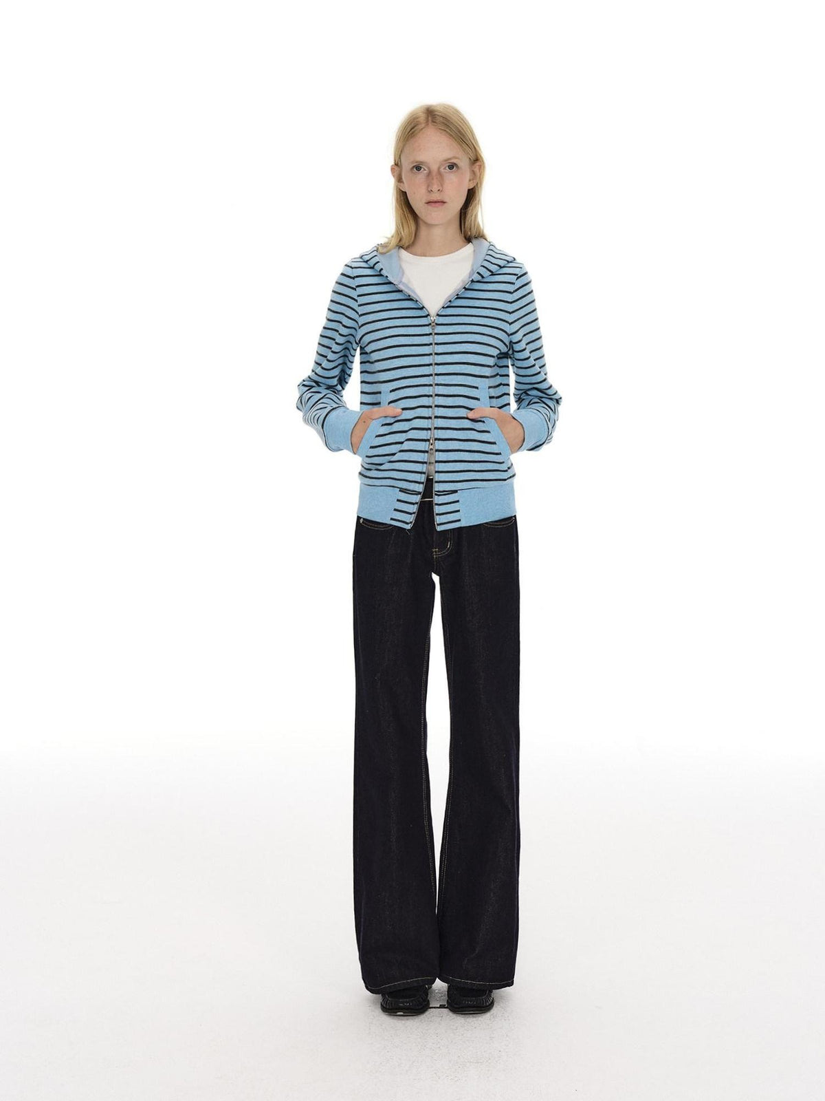 Country Moment Blue Cotton Blend Low Rise Zip Fly Fitted Casual Youth Washed Straight Leg Jeans