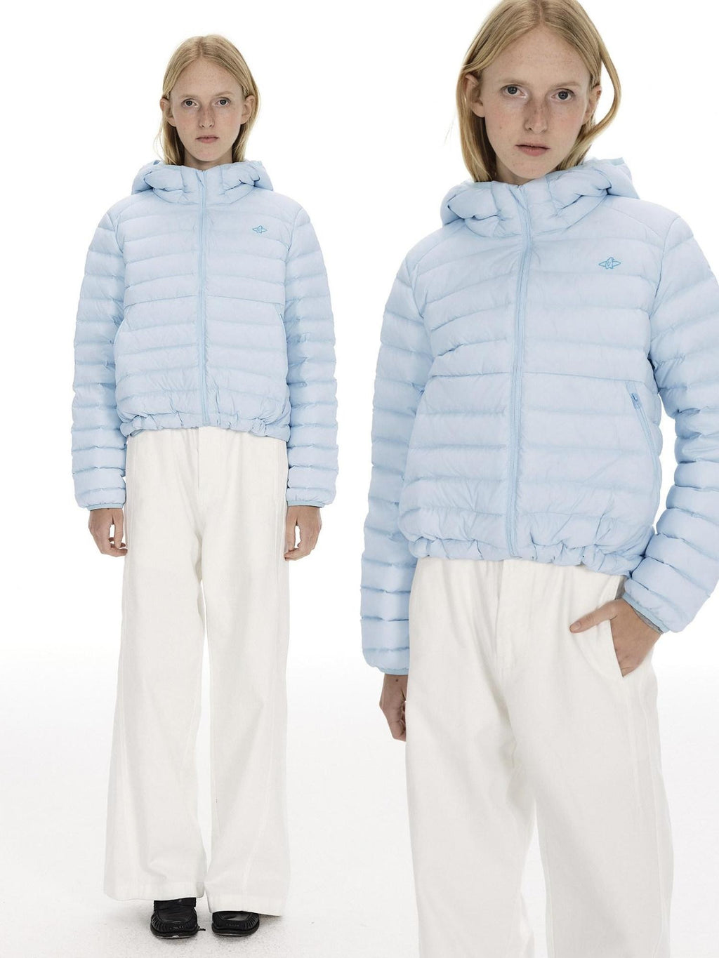 Country Moment 90 Percent White Duck Down Casual Short Hooded Zipper Women Down Jackets