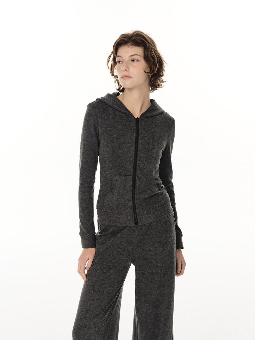 Country Moment Slimming Loose Fit Hooded Zip Tracksuit Men Casual Cotton Blend Top & Pants Sets