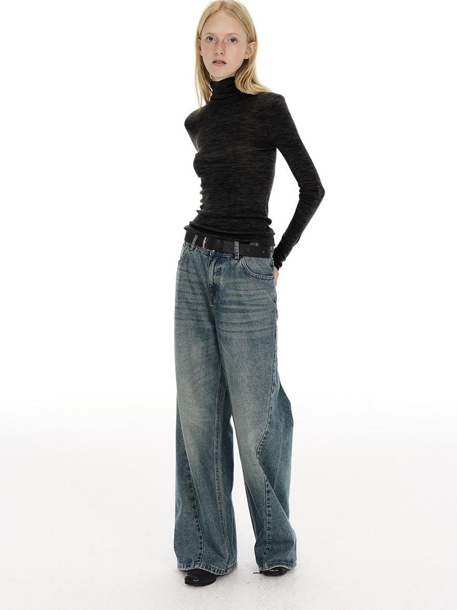 Country Moment Soft 100 Percent Wool Slim Turtleneck Pullover Women Casual Commute Sweaters