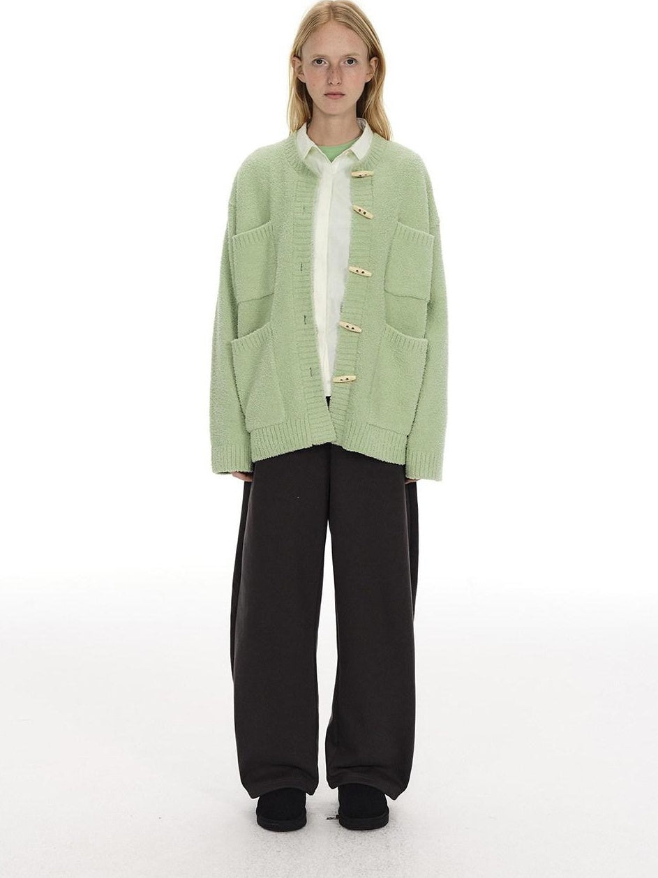 Country Moment Soft Warm Button Vintage Loose Fit Women Commuter Polyester Cardigans