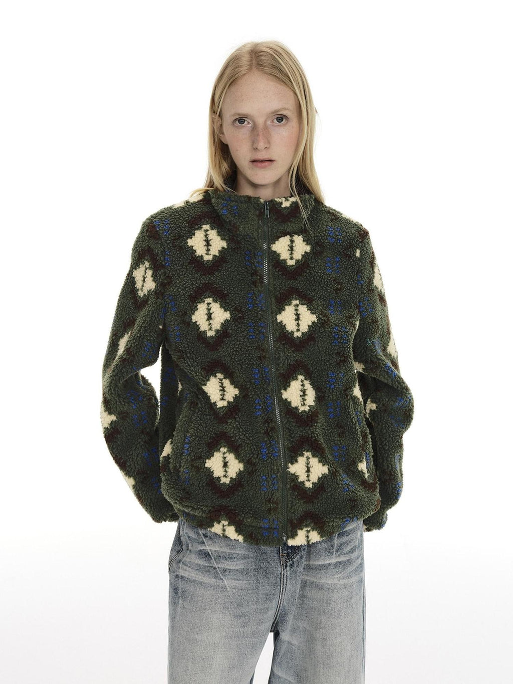Country Moment Warm Sherpa Lined Loose Fit Toggle Detail Ethnic Men Commuter Cropped Jackets
