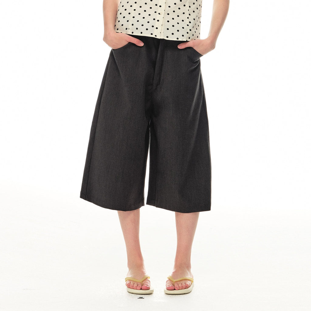 Country_Moment_Wrinkle_Resistant_Loose_Mid_Waist_Casual_Polyester_Rayon_Mid-Length_Shorts_MISSTT
