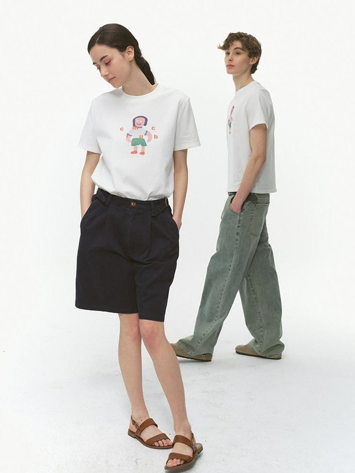 Country Moment 100 Percent Cotton Loose Fit Printed Unisex Short Sleeve T-Shirts
