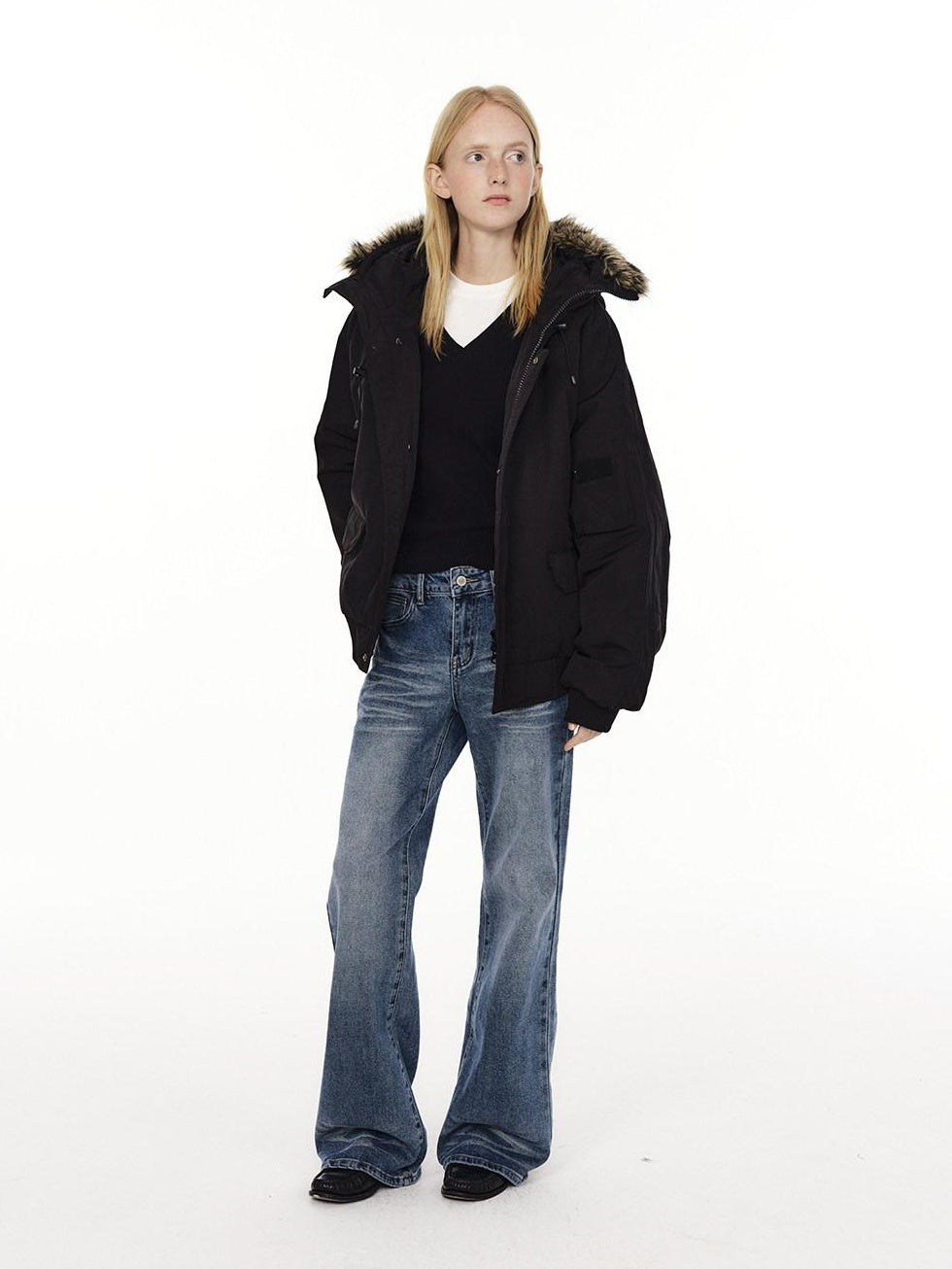 Country Moment 650Fp White Duck Down Hooded Fur Collar Waterproof Unisex Casual Down Jackets