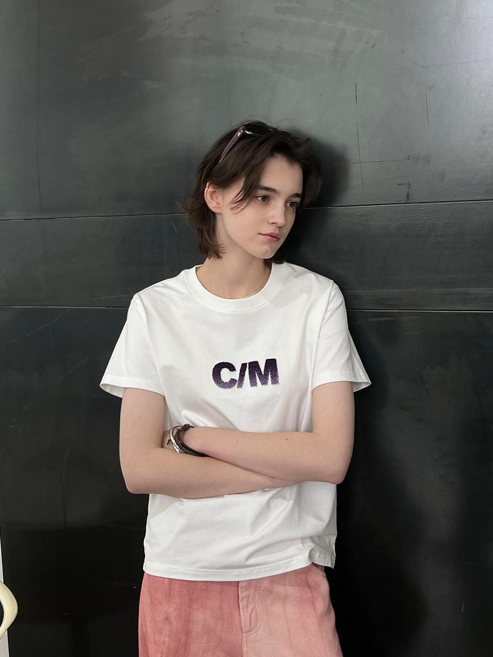 Country Moment Soft Embroidered Loose Fit Unisex Teen Cotton White Short Sleeve T-Shirts