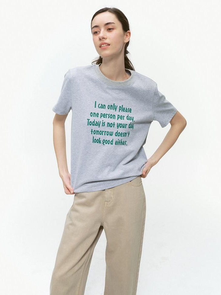 Country Moment Breathable 100 Percent Cotton Loose Fit Youth Letter Short Sleeve T-Shirts
