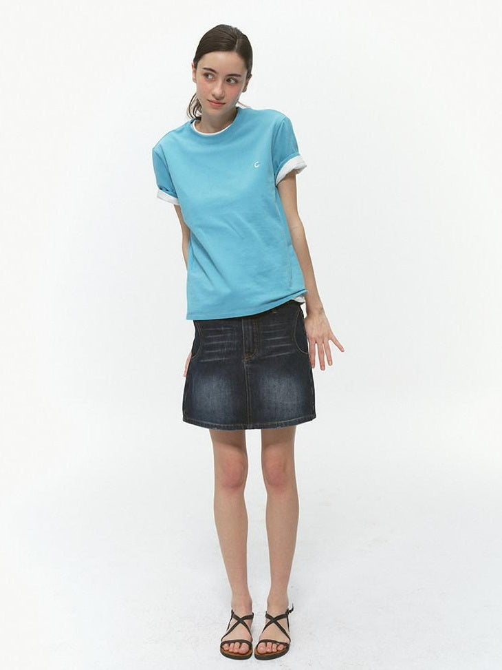 Country Moment 100% Cotton Soft Loose Fit Crew Neck Unisex Solid Basic Short Sleeve T-Shirts