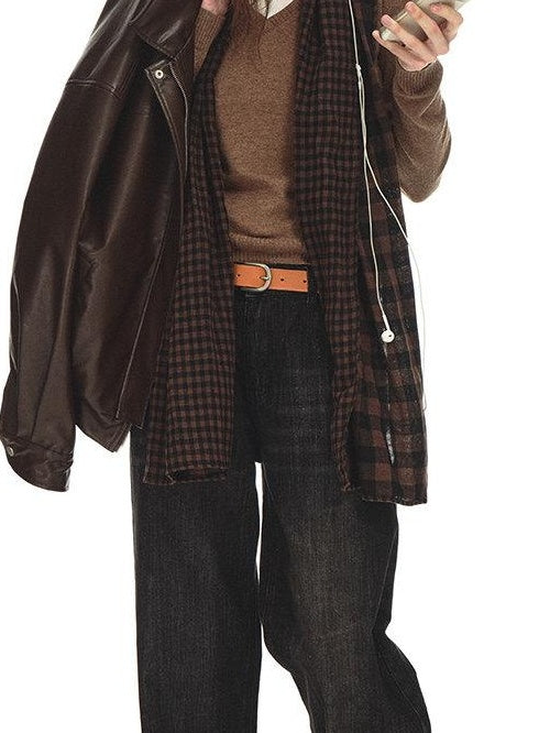 Country Moment Soft Wool Blend Slimming Relaxed Fit Asymmetric V-neck Women Commuter Sweaters