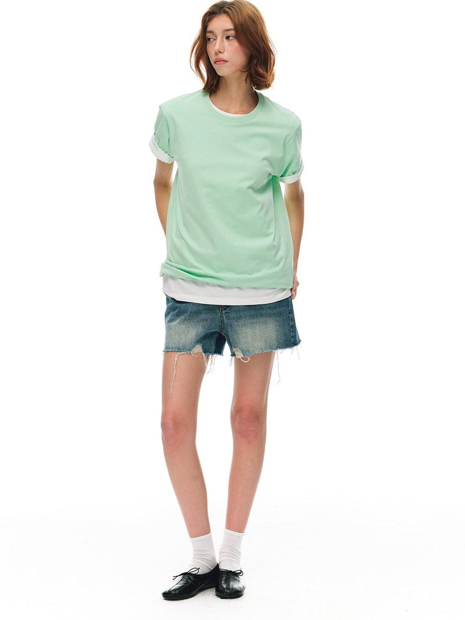 Country Moment Cooling Antibacterial Uv Cotton Blend Loose Casual Womens Short Sleeve T-Shirts