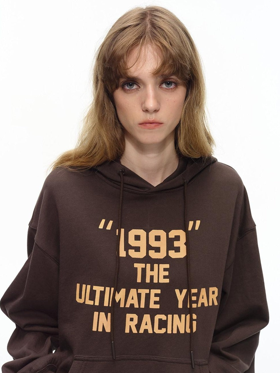 Country Moment Pure Cotton Loose Fit Hooded Letter Print Drop Shoulder Unisex Casual Hoodie