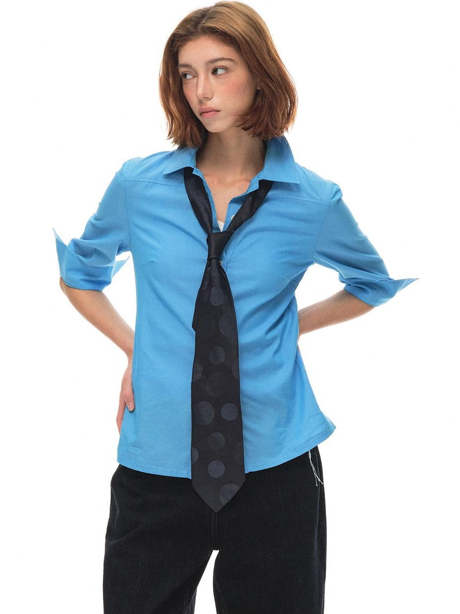 Country Moment Breathable Cotton Slim Fit Collared 3 4 Sleeve Pocket Women Citywalk Shirts
