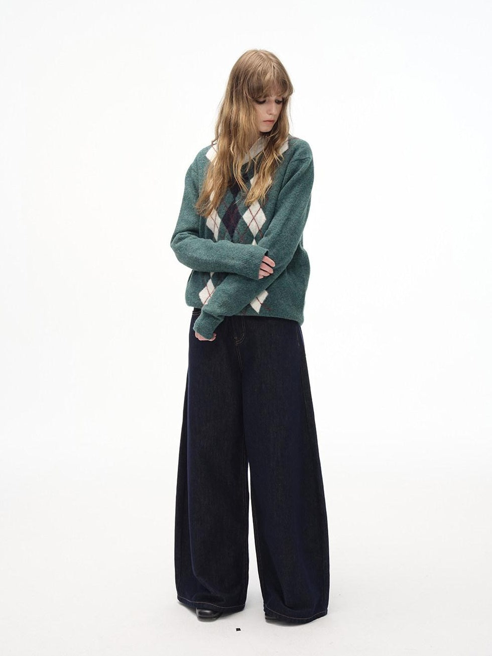 Country Moment High Waist Durable Cotton American Relaxed Raw Denim Non Stretch Wide Leg Jeans