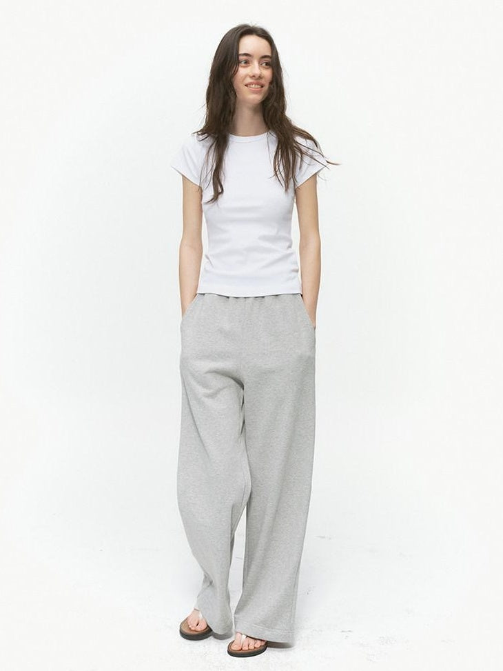 Country Moment 100 Percent Cotton Relaxed Straight Leg Elastic Waist Casual Sweatpants