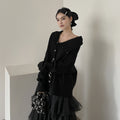 DDGIRL_studio_Soft_Cotton_Mix_Loose_Side_Slit_Office_One_Size_Mid_Length_Black_Cardigans_MISSTT