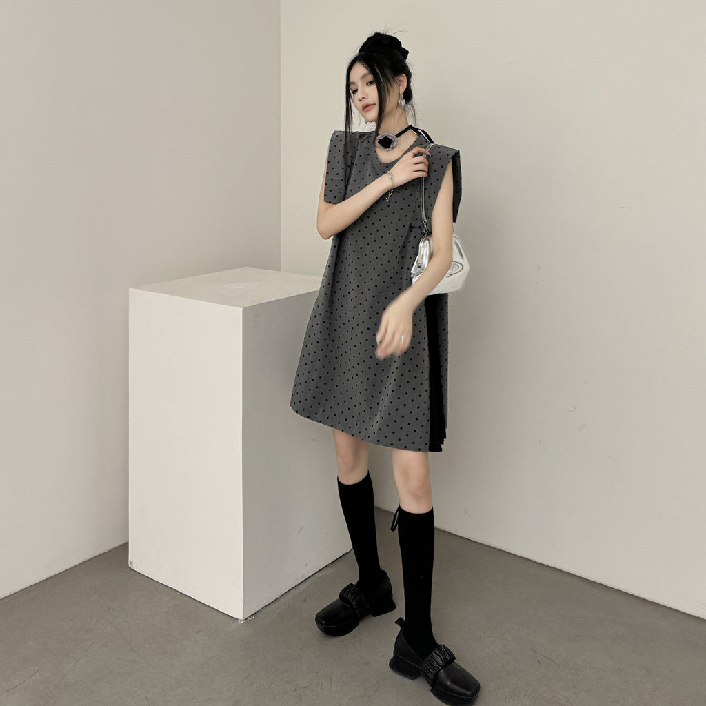 DDGIRL_studio_Soft_Patchwork_A_Line_Loose_Fit_Sleeveless_Commuter_Flocked_Midi_Skirts_MISSTT